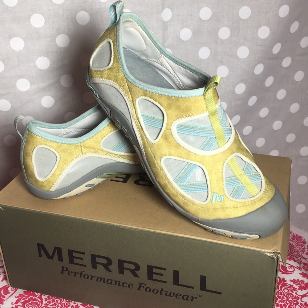 NWT Merrill Mangrove Citrus/Aqua sz 8